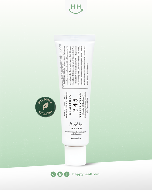 Dr Althea 345 Relief Cream crema calmante con 3 ceramidas 4 ácidos hialurónicos 5 peptidos 50ml. Honduras.