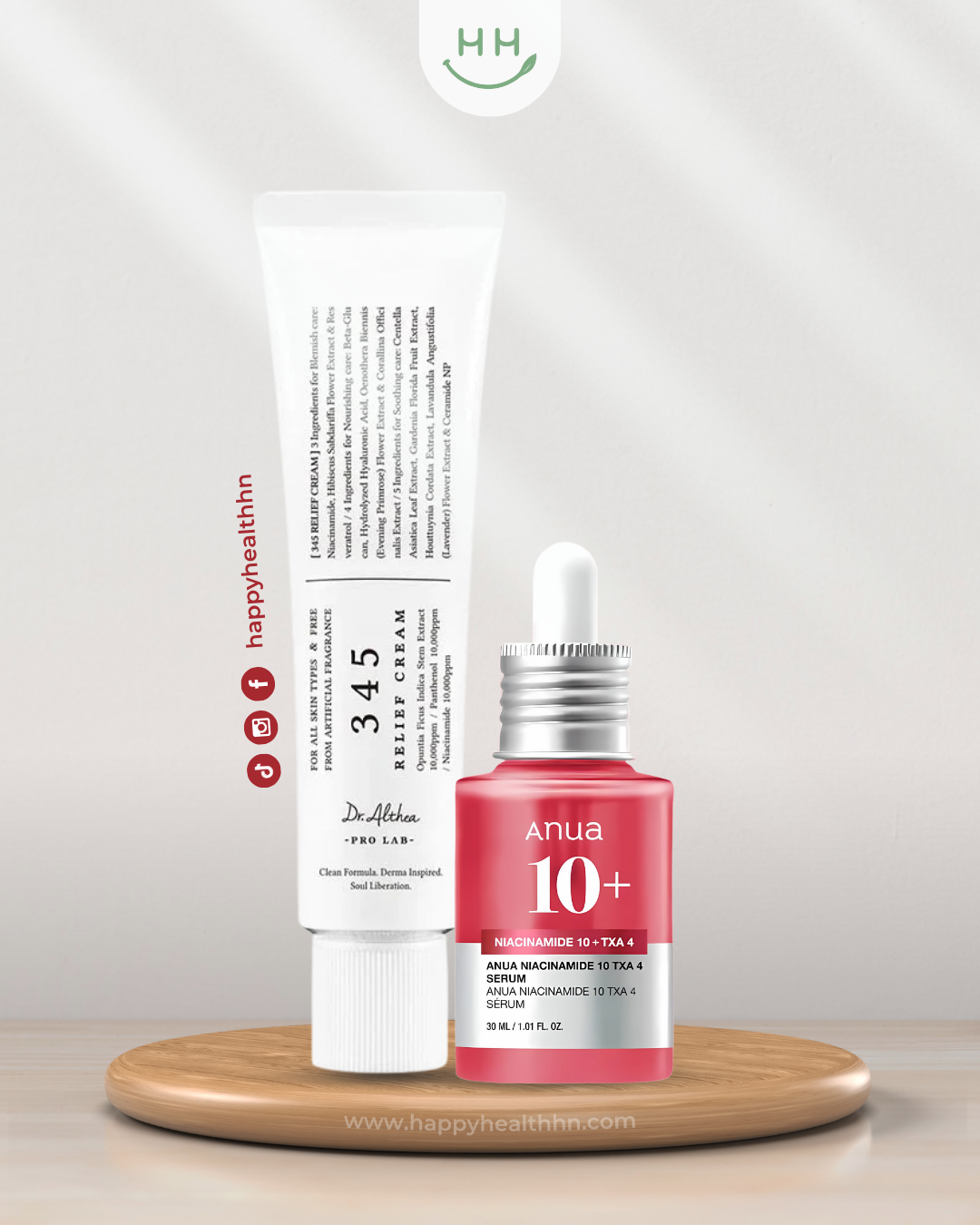 Dúo coreano ANUA Niacinamide 10% TXA + Dr. Althea 345 para manchas y sensibilidad
