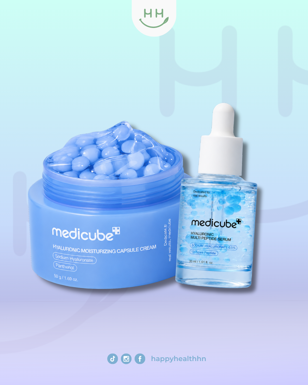 Medicube - Duo Ácido Hialurónico – Péptidos + HA 99% para Piel Deshidratada o Madura