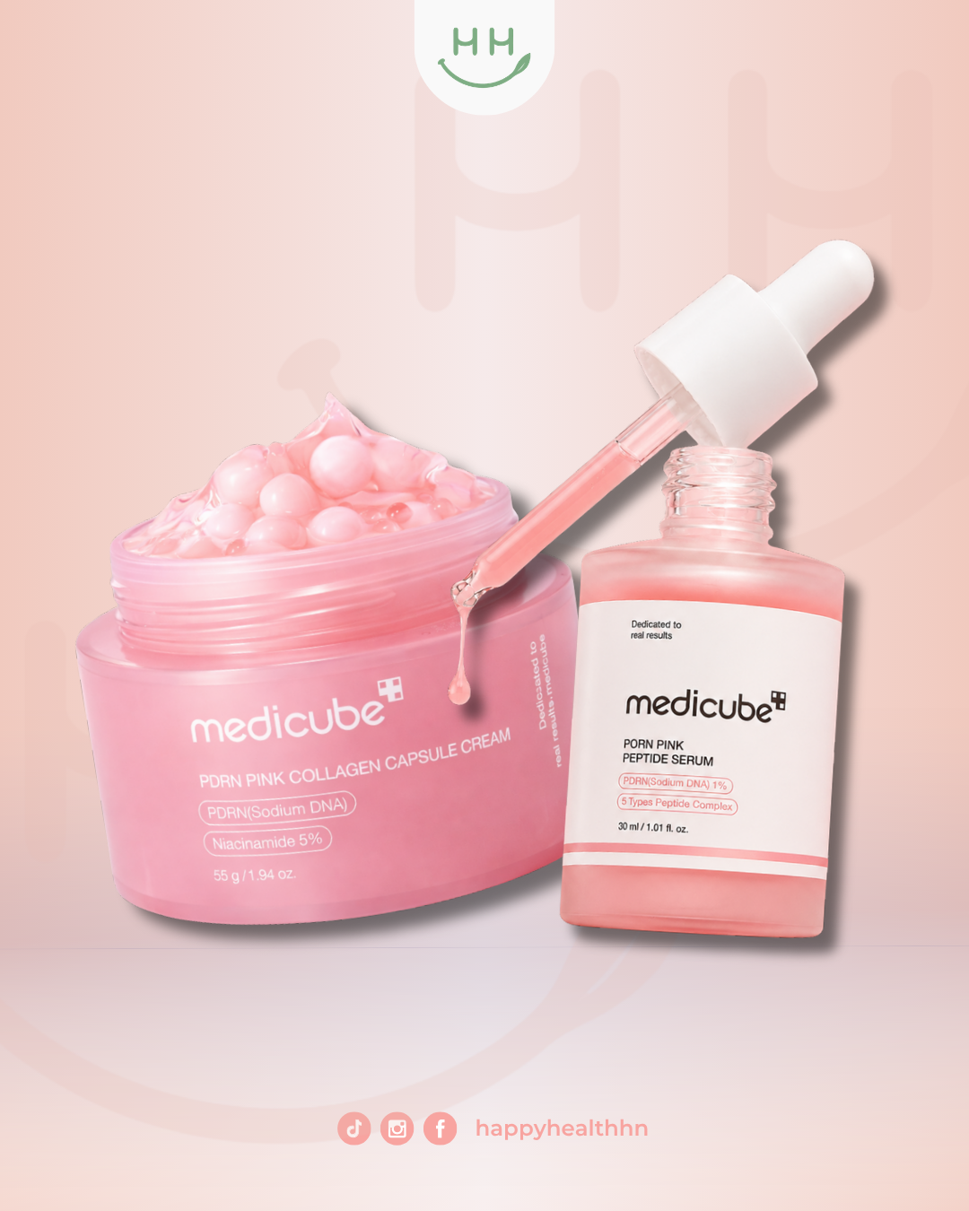 Medicube - Duo Reparación + Firmeza con PDRN y Colágeno Rosa