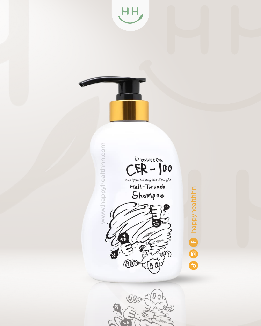 Elizavecca CER-100 Hell-Tornado Shampoo limpieza intensiva colágeno A+ muscle