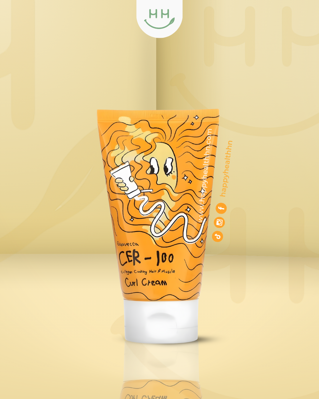 Elizavecca Collagen Coating Hair A+ Muscle Curl Cream CER-100 definidor rizos