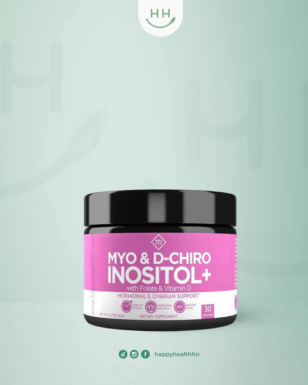 Optify - Inositol Premium 40:1 | Myo-Inositol + D-Chiro + Folato + Vitamina D en Polvo