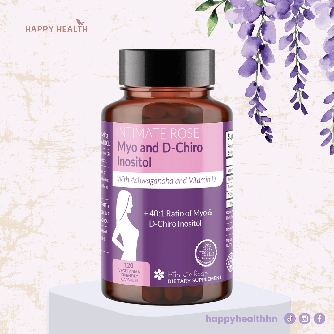 Myo and D-Chiro - Inositol Mezcla 40:1 + Vitamina D3 + Ashwagandha (120 cápsulas)