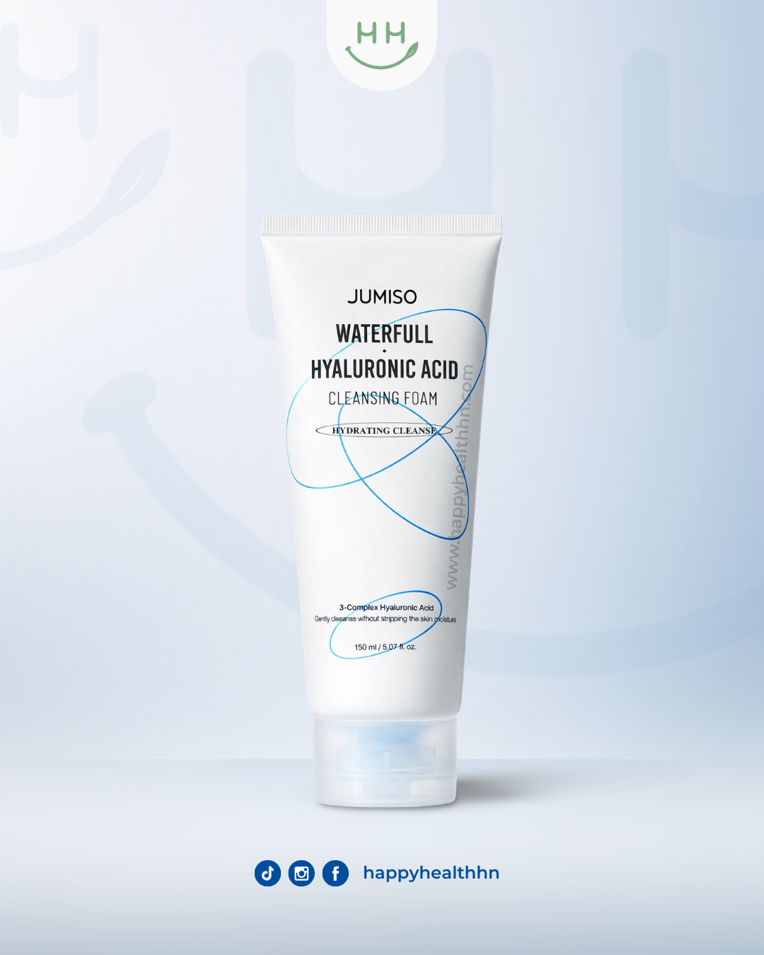 Jumiso Waterfull Hyaluronic Acid Cleansing Foam limpiador facial hidratante con triple ácido hialurónico