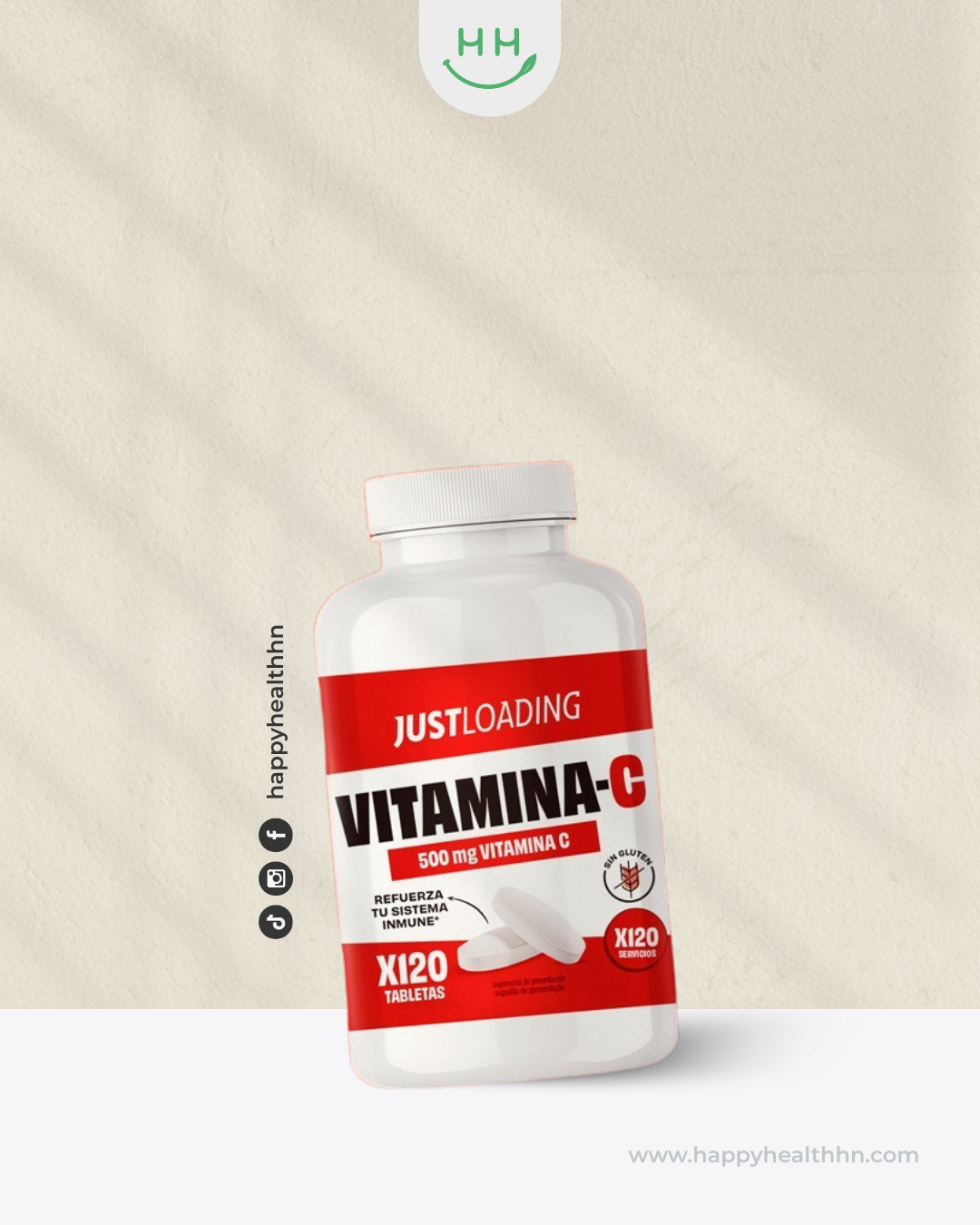 Just Loading Vitamina C suplemento antioxidante para defensas y energía