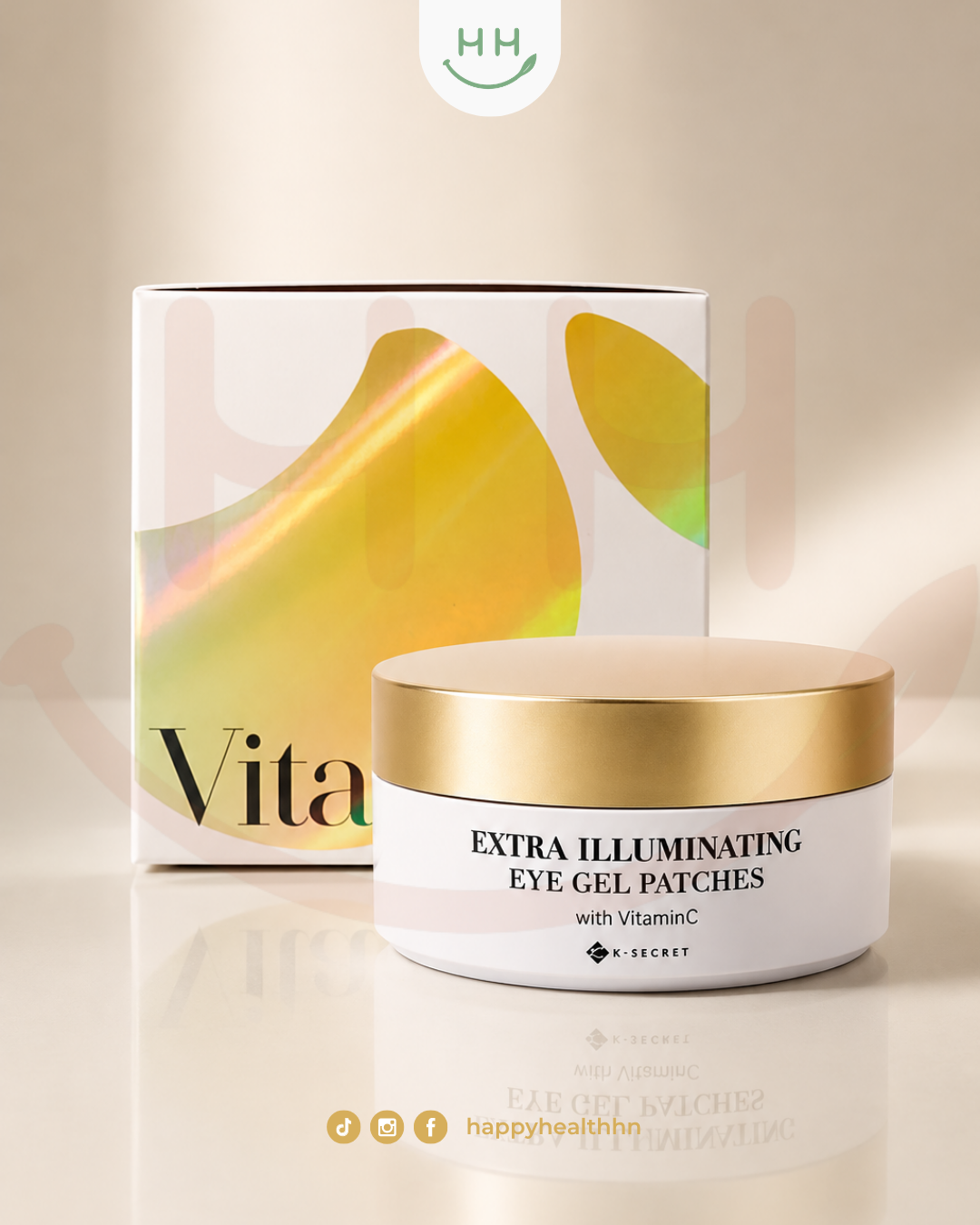 KSECRET VITAMIN C Extra Illuminating Eye Gel Patches 60pcs parches hidrogel iluminadores K-Beauty