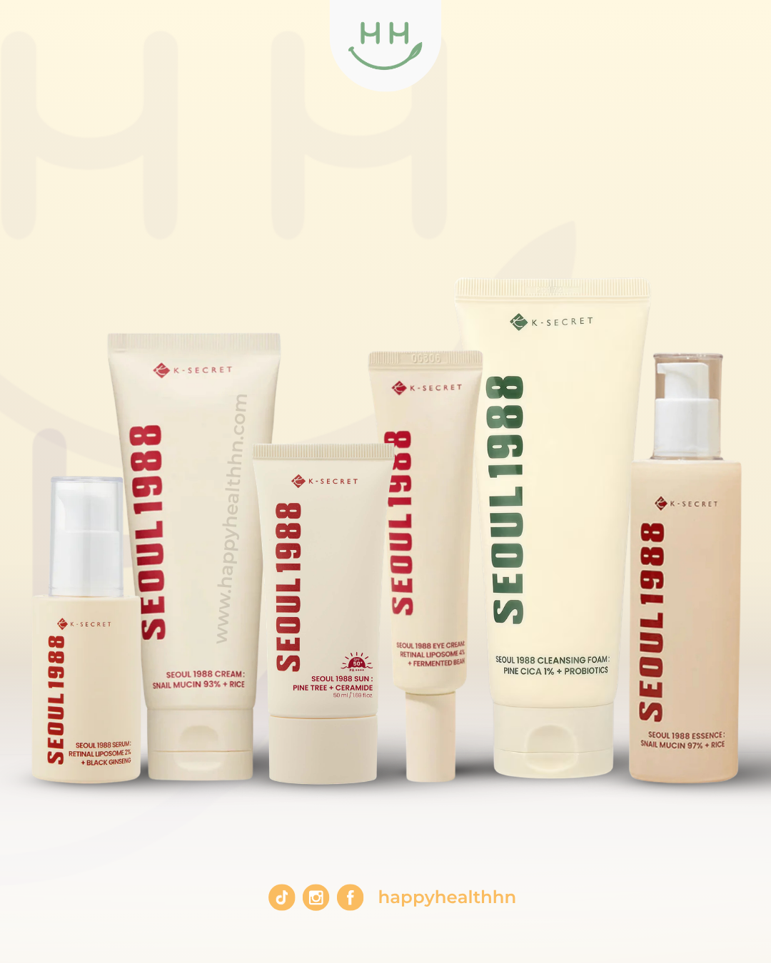 KSecret - Kit Completo Anti-Aging de 6 Pasos con Retinal Liposómico, Mucina de Caracol y SPF 60+