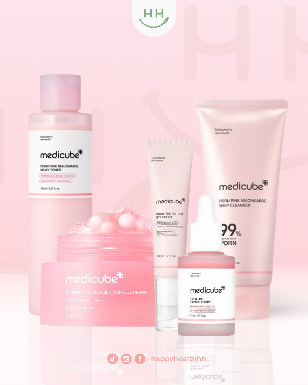 Medicube - Rutina PDRN Pink Regeneración Celular con ADN de Salmón