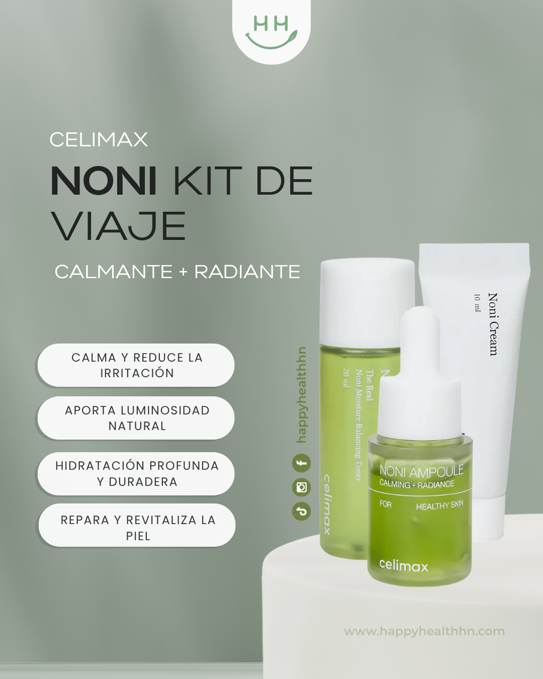 Kit Celimax Noni Starter tóner ampolla crema para piel sensible