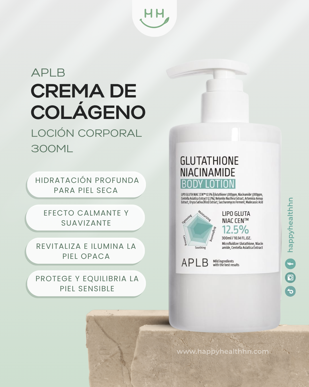 glutathione en crema Loción Corporal APLB Glutatión + Niacinamida 300ml glutathione en crema Loción Corporal APLB Glutatión + Niacinamida 300ml