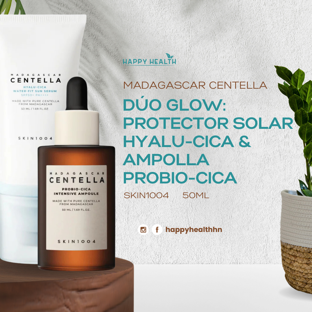 Skin1004 - Duo Glow, Protector Solar Hyalu-Cica & Sérum Probio-Cica