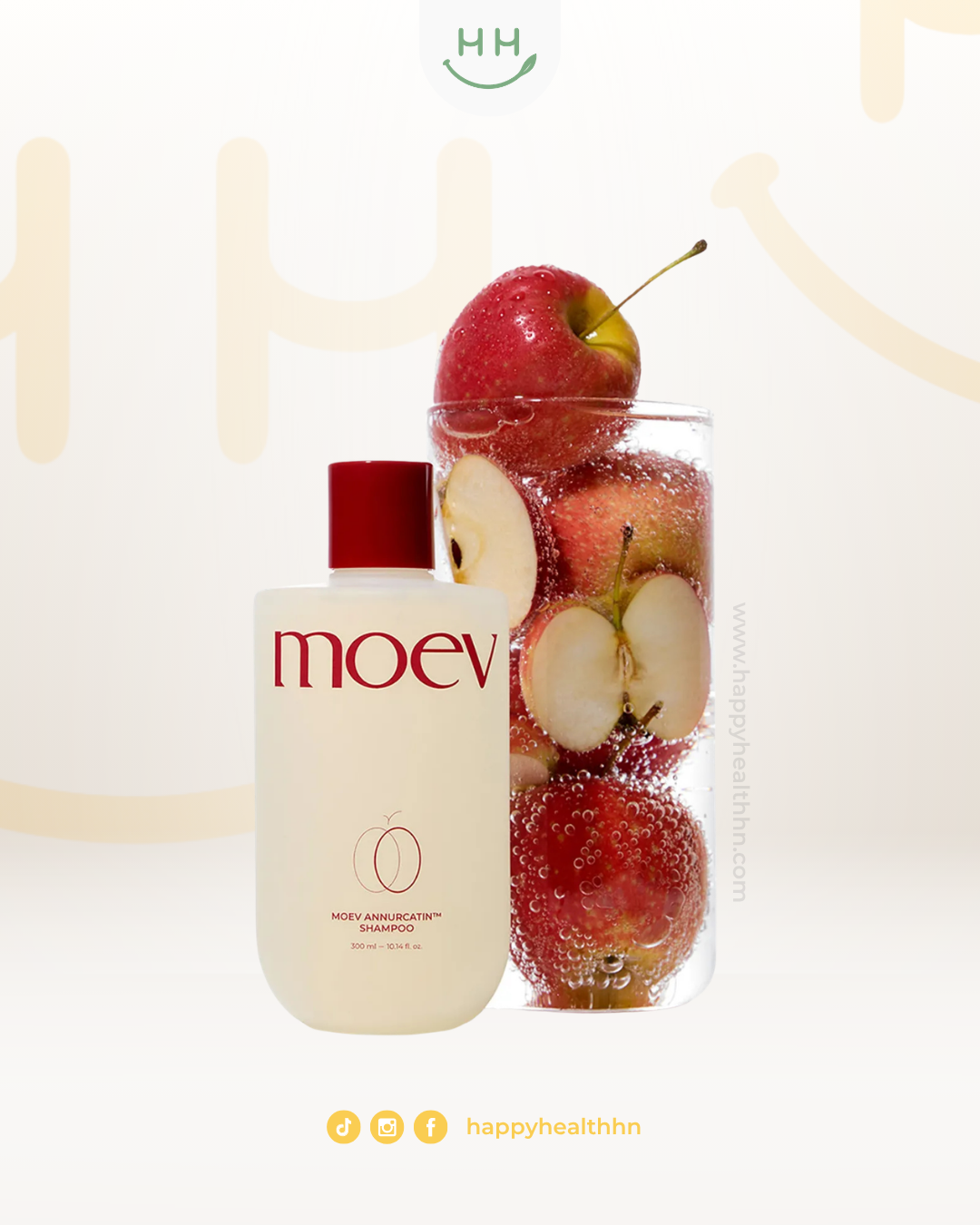 MOEV Annurcatin Shampoo 300ml manzana annurca biotina cafeína anti caída K-Beauty