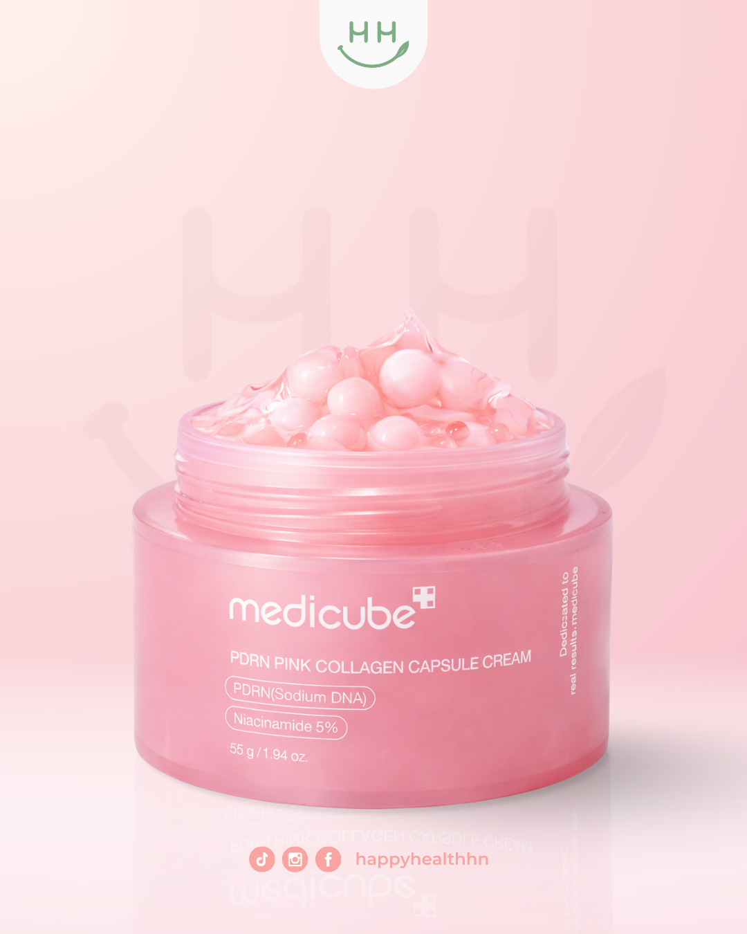 Medicube PDRN Pink Collagen Capsule Cream 55g crema con cápsulas de colágeno rosa