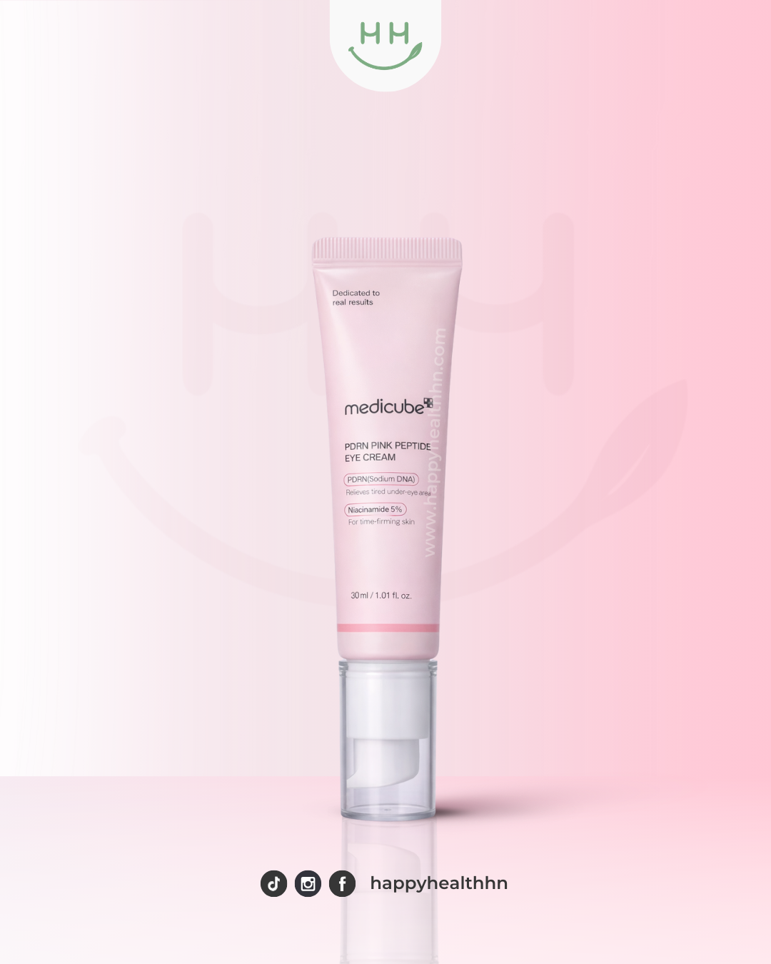Medicube PDRN Pink Peptide Eye Cream 30ml contorno de ojos con ADN de salmón y péptidos
