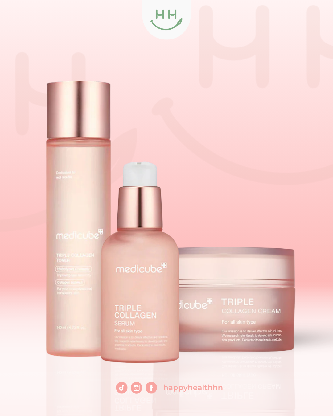 Medicube Triple Collagen Trio set completo tónico sérum crema antiedad firmeza coreano