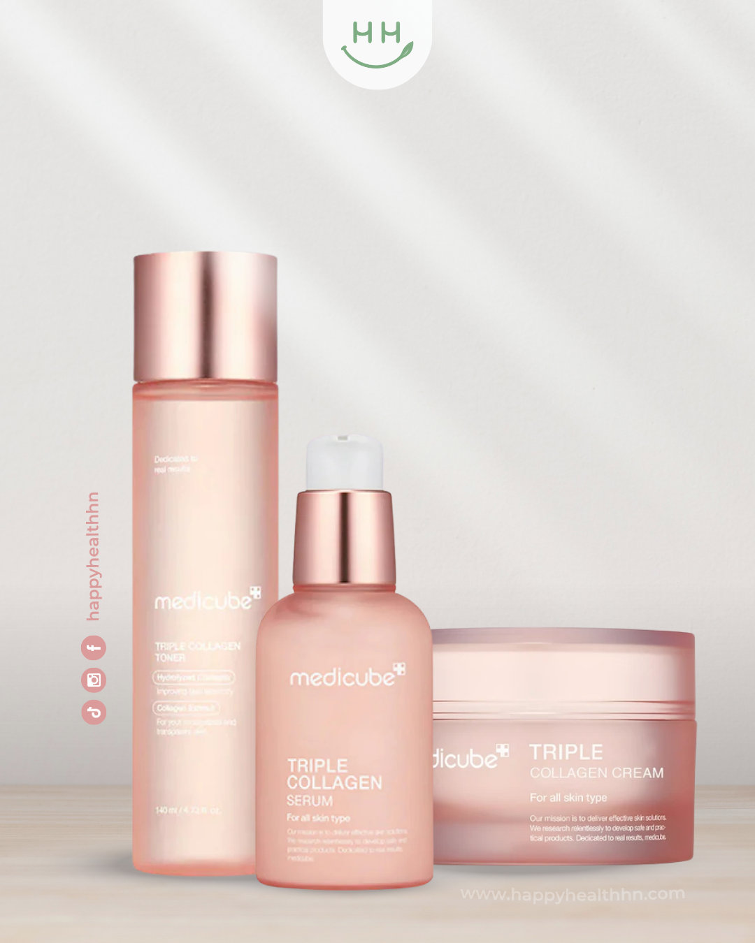 Medicube Triple Collagen Trio set completo tónico sérum crema antiedad firmeza coreano