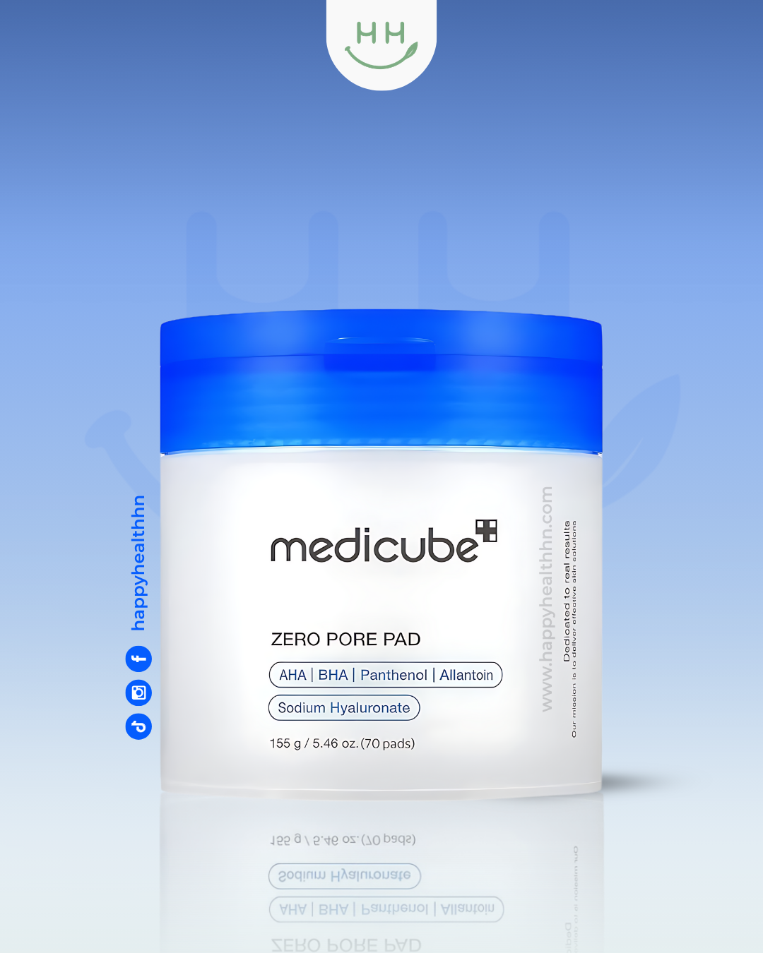 Medicube ZERO PORE PAD 2.0 discos exfoliantes AHA BHA PHA minimizadores de poros