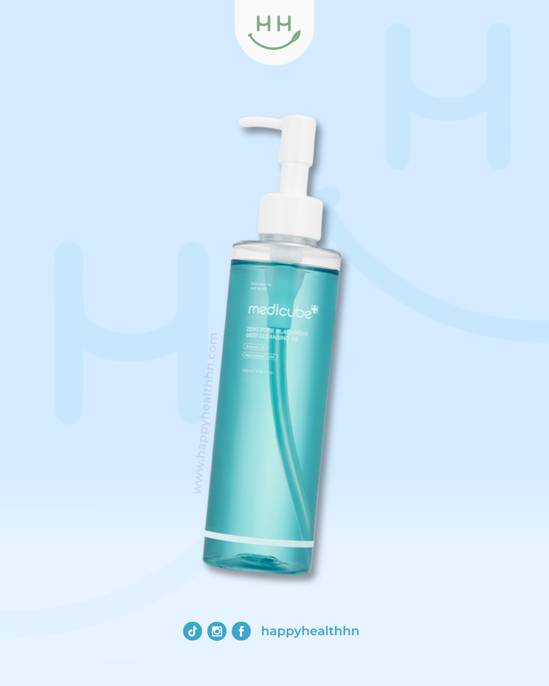 Medicube Zero Pore Blackhead Deep Cleansing Oil 205ml aceite limpiador azul K-Beauty