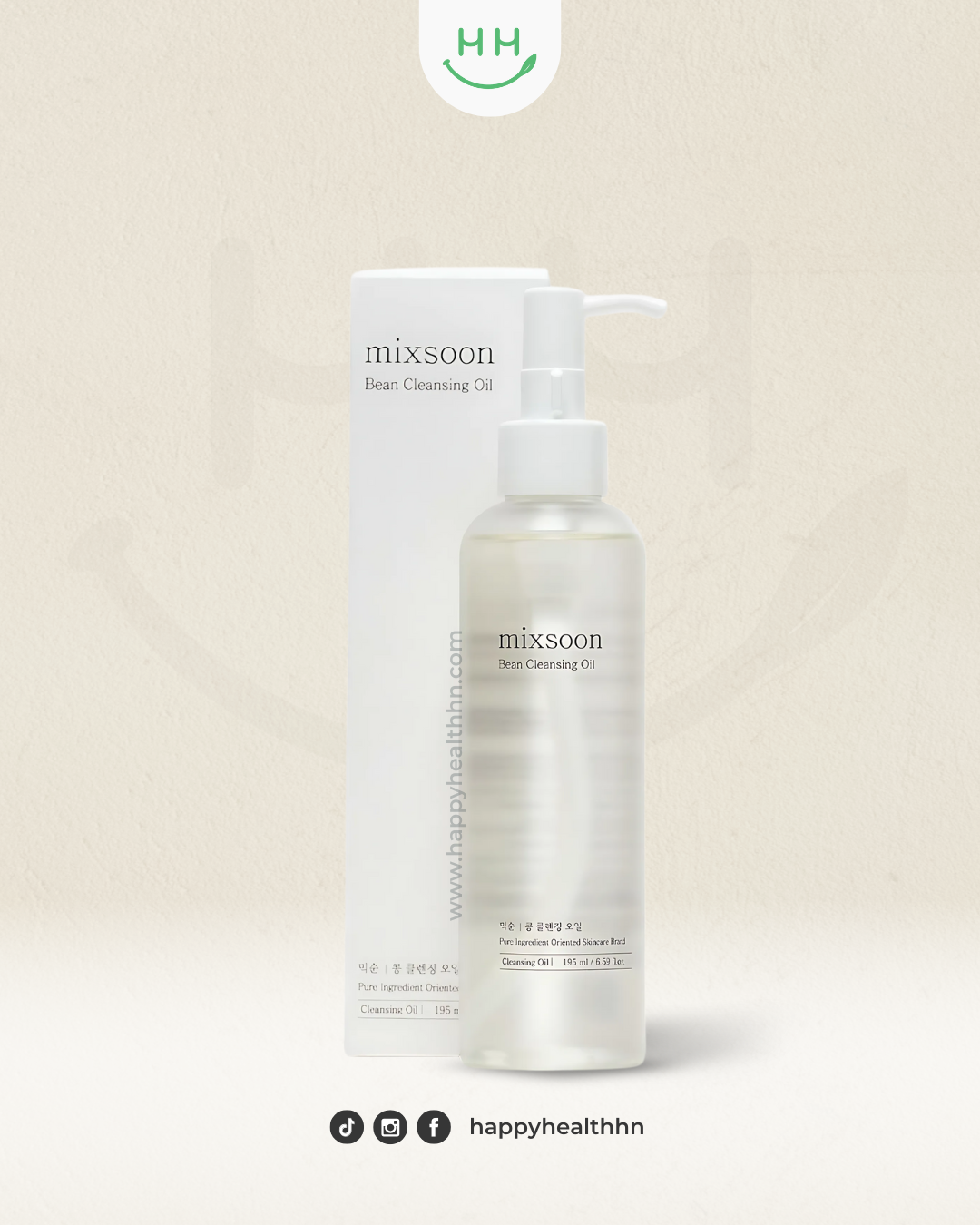 Mixsoon Bean Cleansing Oil 195ml aceite limpiador con soja y legumbres fermentadas