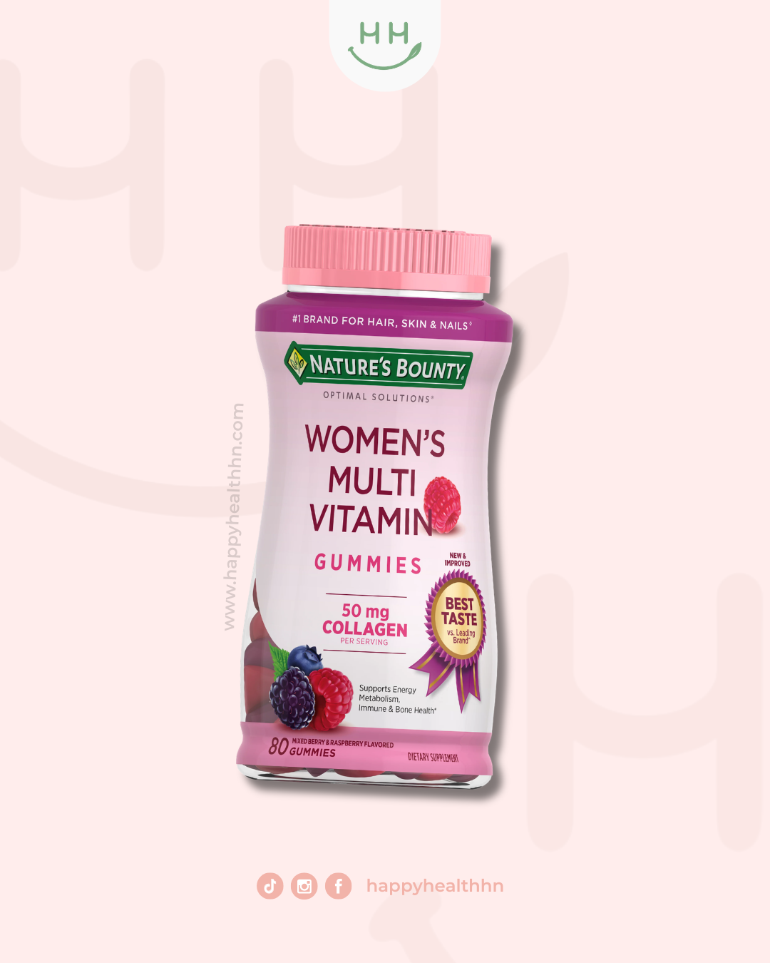 Multivitaminas en gomitas para mujeres Nature's Bounty con colágeno y vitaminas esenciales