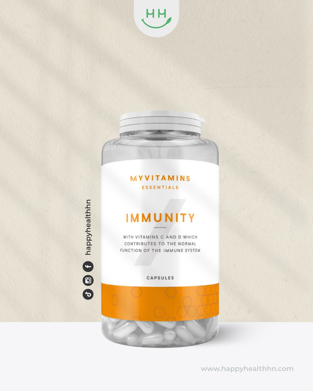 MyVitamins Immunity cápsulas con vitaminas C y D para reforzar defensas