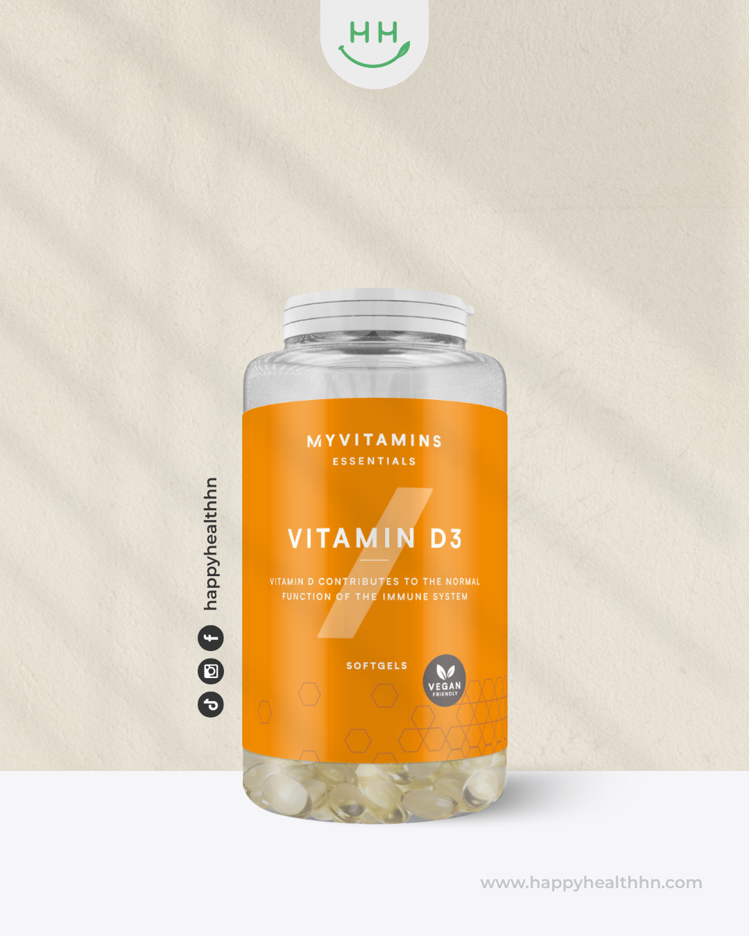 MyVitamins Vitamina D 30 softgels suplemento para huesos, músculos y defensas