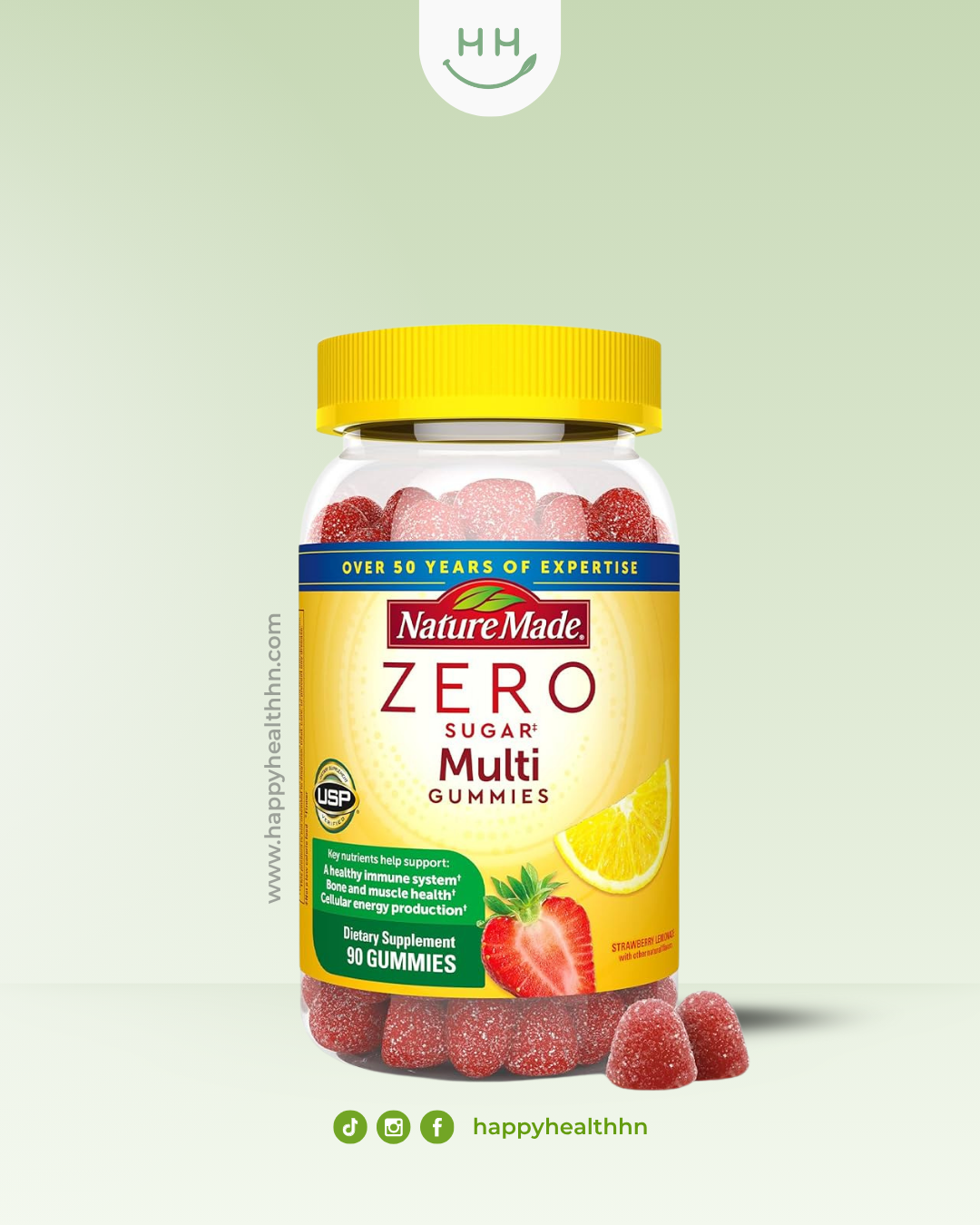 Nature Made Zero Sugar Multivitamin Gummies gomitas multivitamínicas sin azúcar sin aspartamo para hombres y mujeres