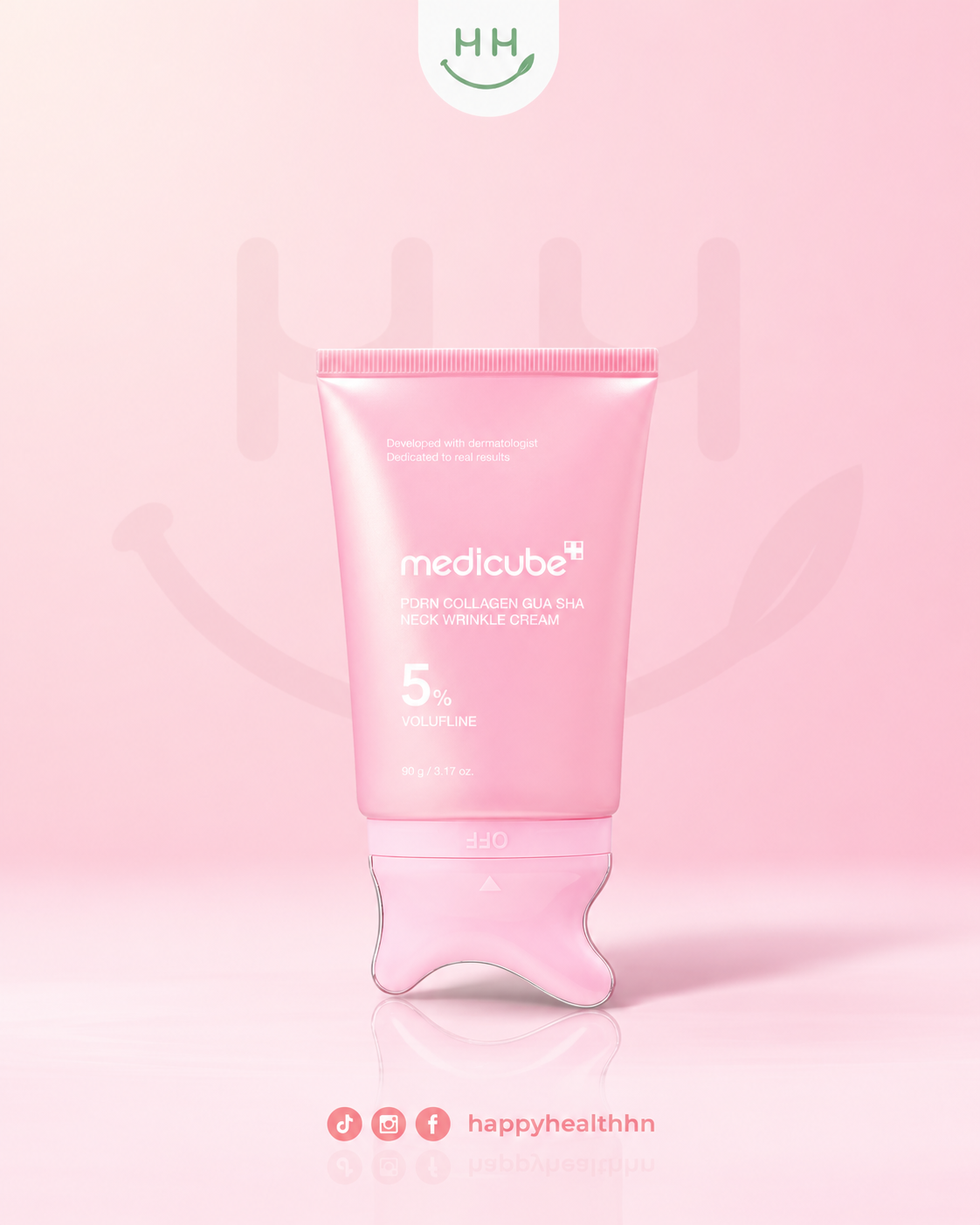 Medicube - Crema de Cuello con Aplicador Gua Sha 90g | Para Líneas del Cuello + Flacidez | Retinol + Colágeno