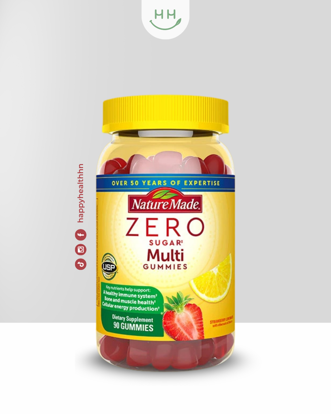 Nature Made - Gomitas Multivitamínicas (90) - Fresa Limón