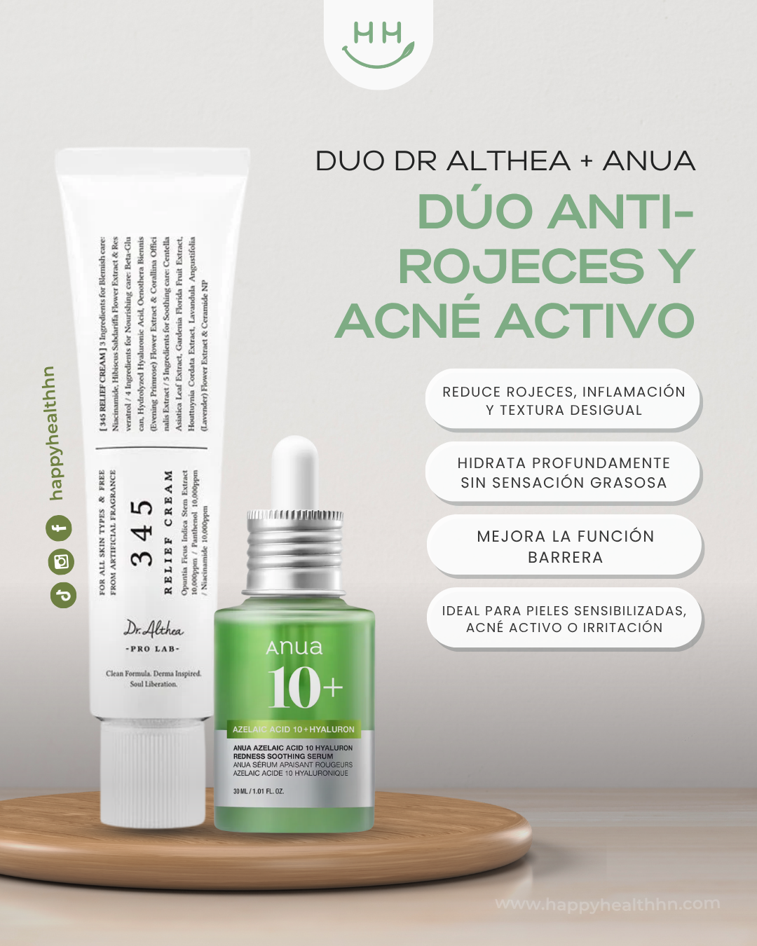 Combo para Acné#4 - Dr Althea 345 + Anua Ácido Azelaico 10%