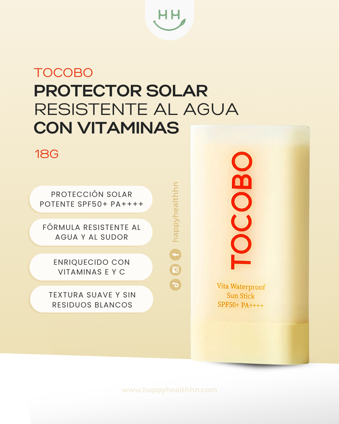 Tocobo - VITA WATERPROOF SUN STICK SPF50+ PA++++ 18g