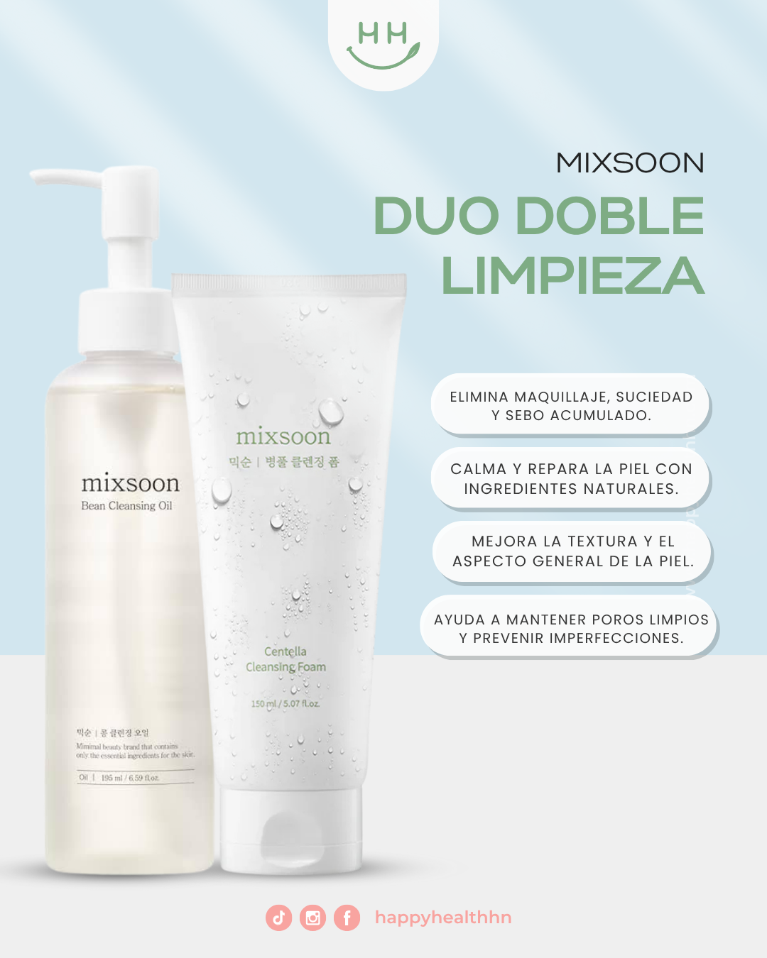 Mixsoon - Duo Doble Limpieza, Aceite + Espuma