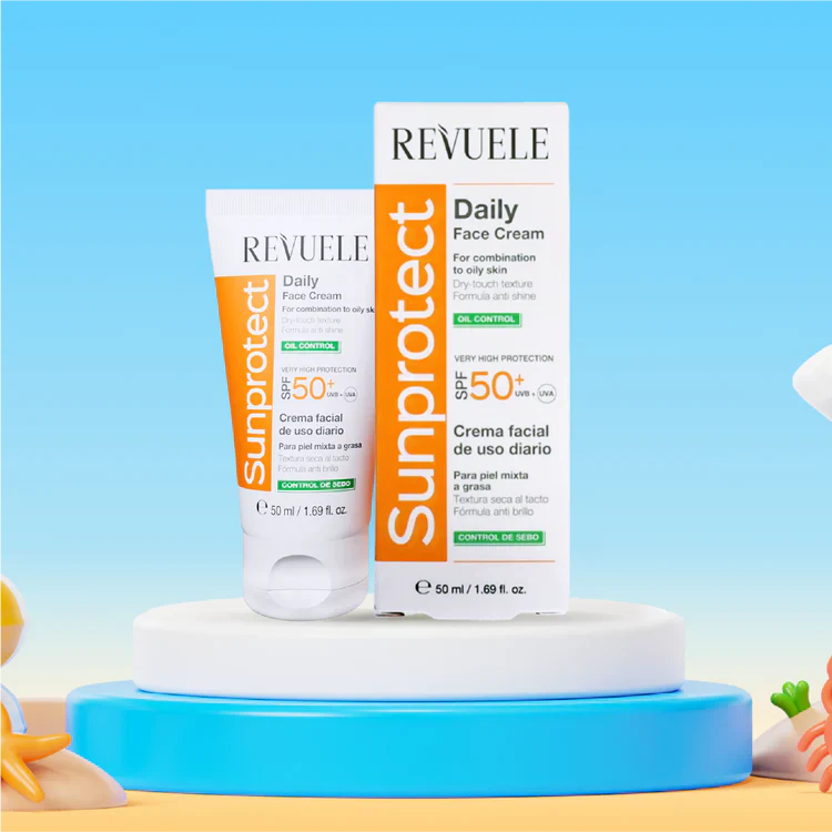 Revuele Sunprotect Daily Face Cream SPF 50+ crema facial oil control para piel grasa