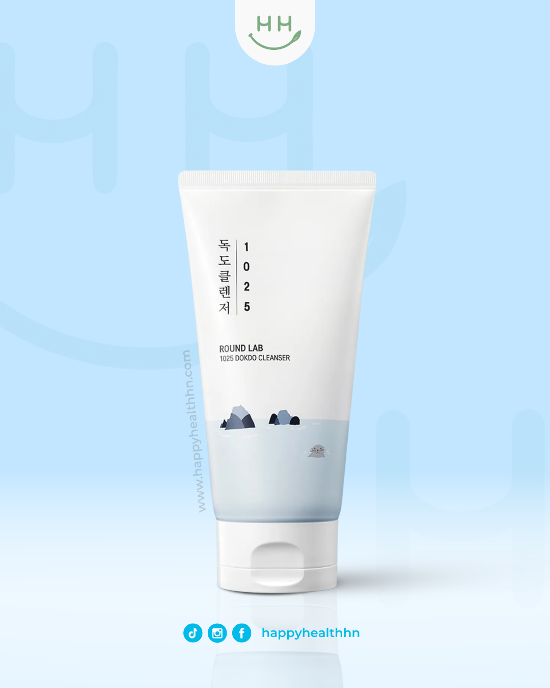 Round Lab 1025 Dokdo Cleanser 150ml limpiador facial agua mar profundo pH balanceado K-Beauty