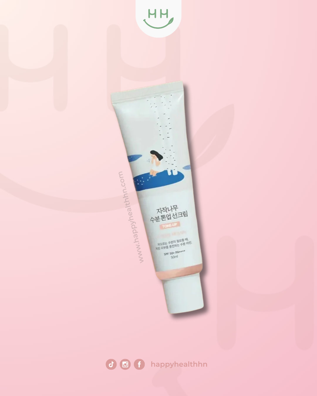 Round Lab Birch Moisture Tone-Up Sunscreen 50ml protector solar SPF50 glow K-Beauty