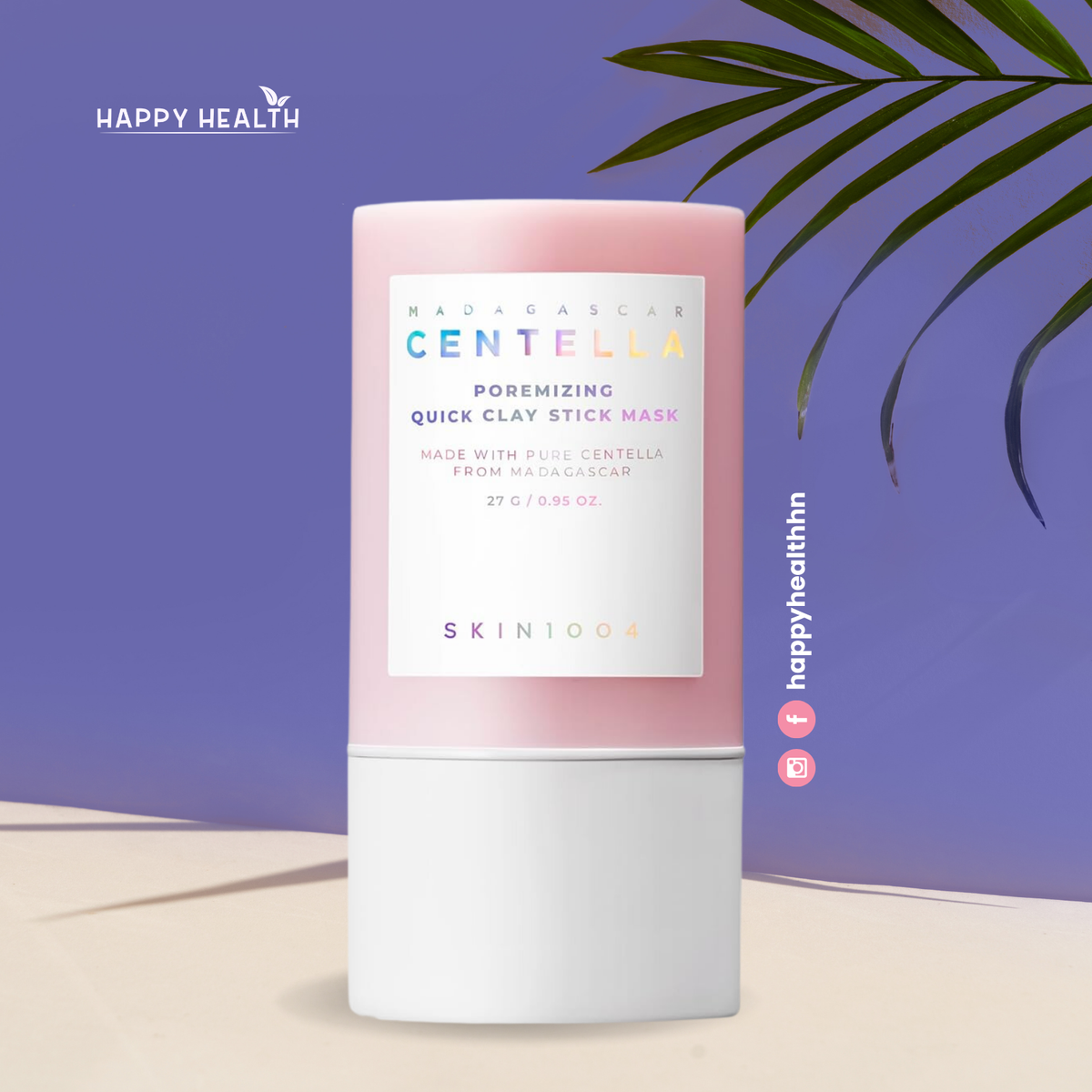 SKIN1004 Poremizing Quick Clay Stick Mask en barra con 5 arcillas purificantes y Centella Asiática de Madagascar