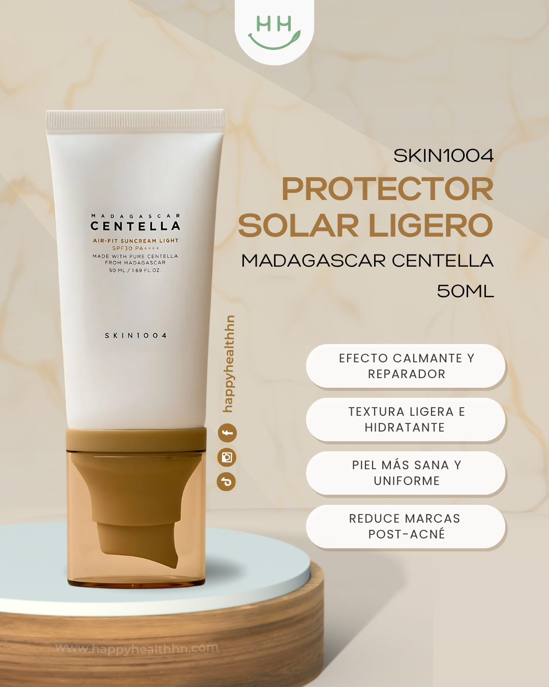 Skin1004 Air-Fit Suncream Light protección solar invisible con absorción instantánea