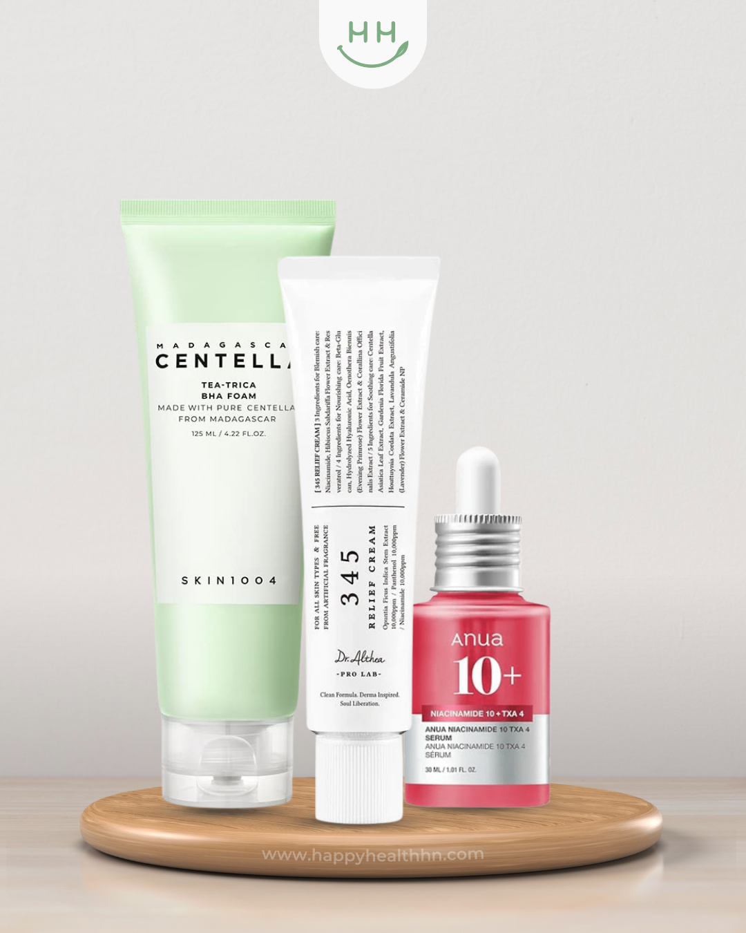 Rutina coreana para piel con imperfecciones: limpieza, tratamiento y reparación con productos SKIN1004, Anua y Dr. Althea.