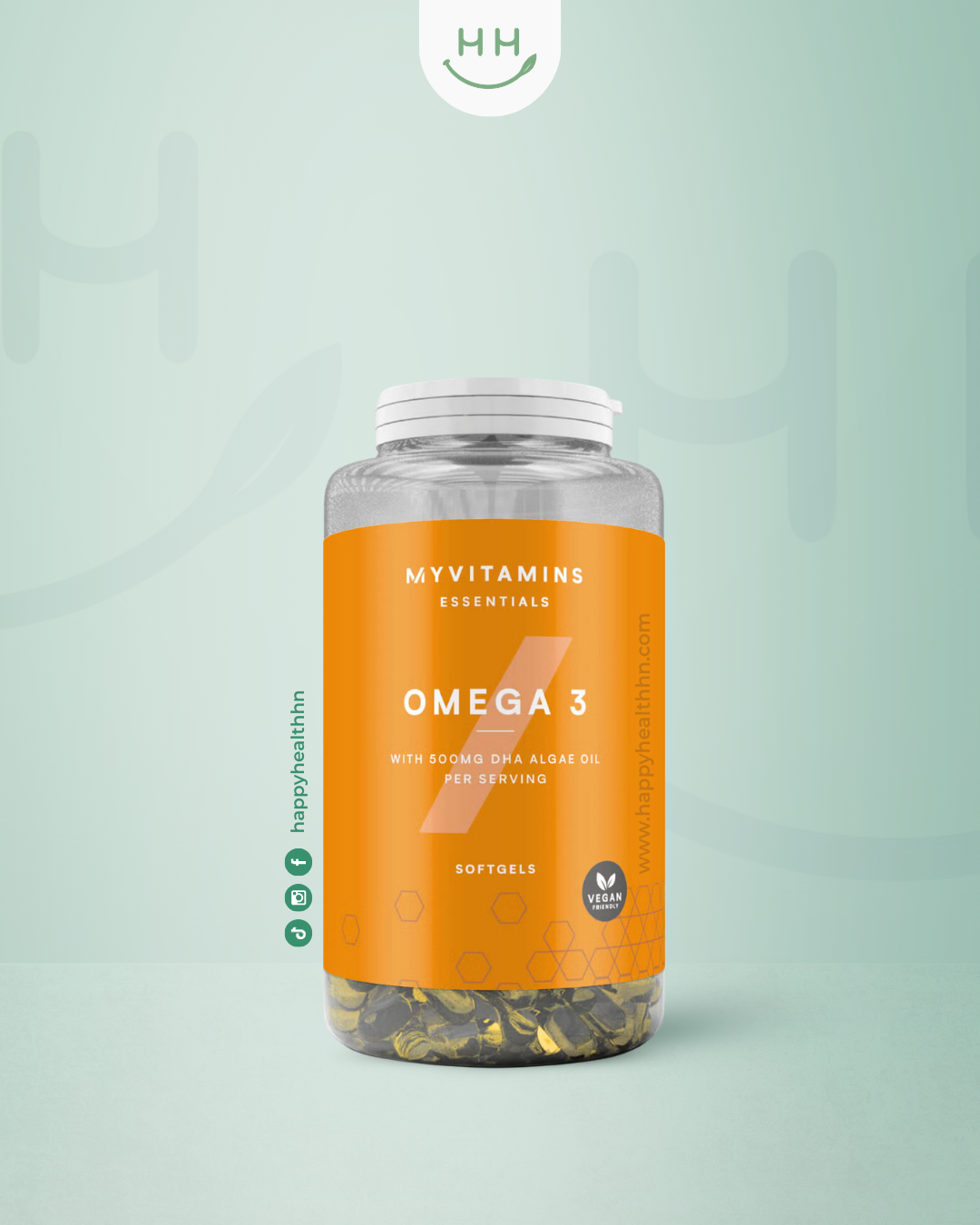 My Vitamins - Omega 3 Vegano de Aceite de Algas con DHA (30 Cápsulas blandas)