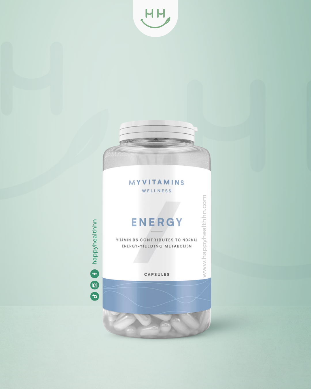 MyVitamins - Energía - Reduce Fatiga, Energía Natural y Claridad Mental (30 Cápsulas)