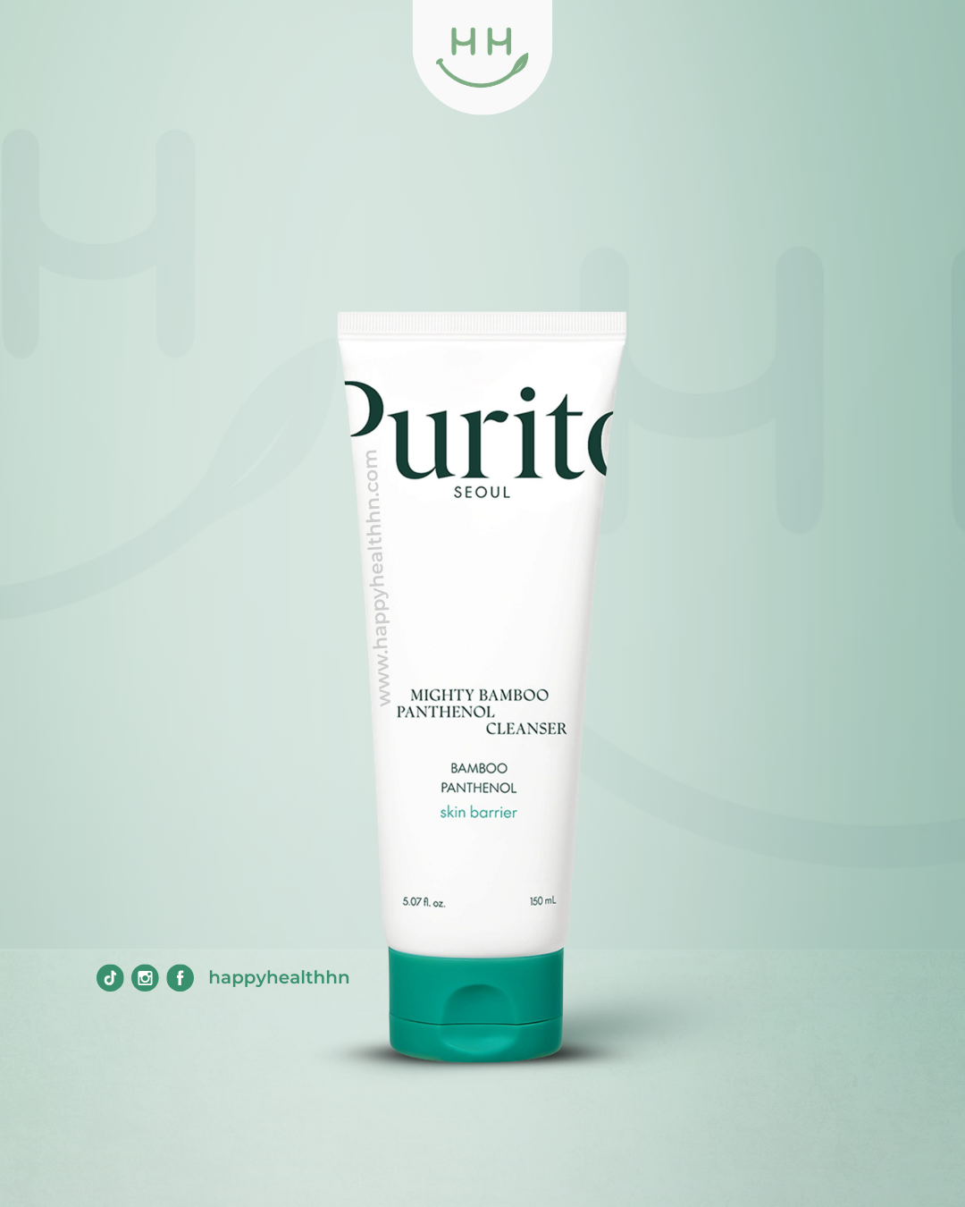 Purito Seoul - Mighty Bamboo Panthenol Cleanser | Limpiador pH Bajo con Vitamina B5 + Bambú (150ml)