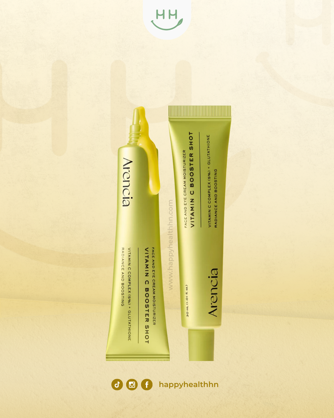 Arencia - Vitamina C Booster Shot | Serum 5% Vitamina C + Glutatión + Niacinamida (30ml)