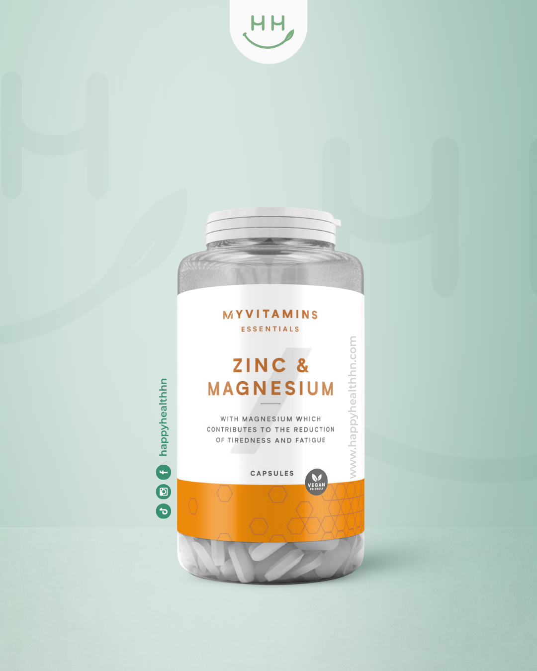 MyVitamins - Zinc y Magnesio con Vitamina B6 y Cobre para Inmunidad y Energía (90 Cápsulas)