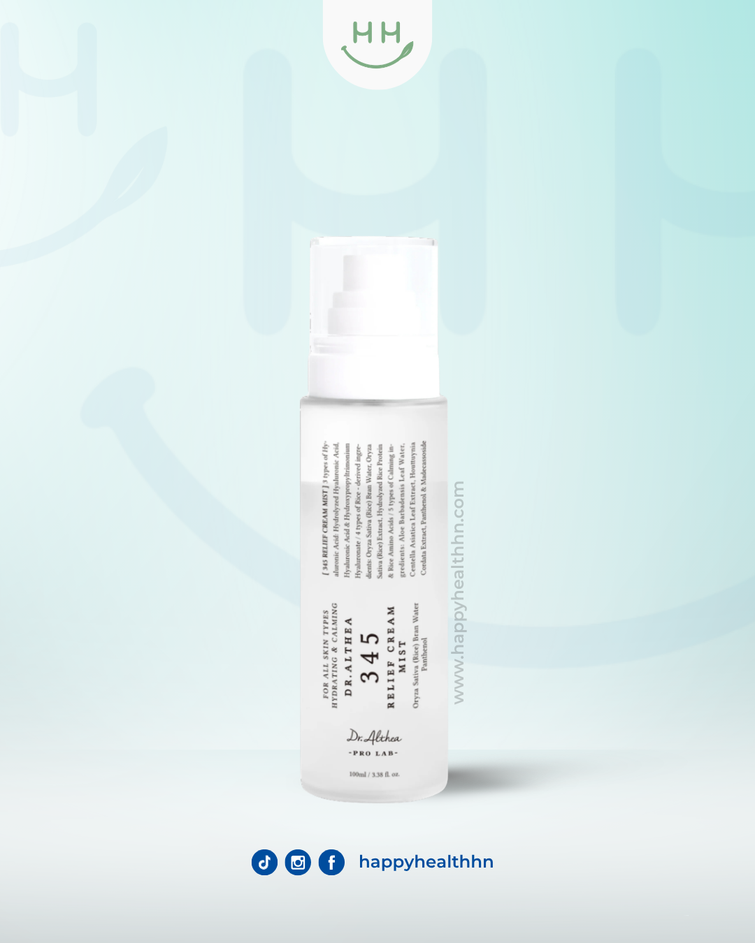 Dr Althea - 345 Relief Cream Mist (100m) | Spray Ultra-Fino con Pantenol + Centella + Ácido Hialurónico