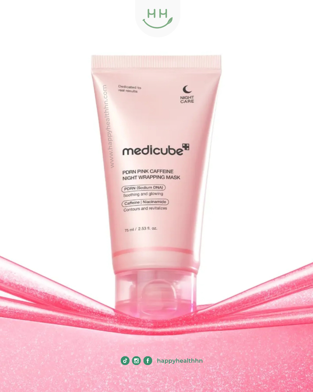 Medicube - Mascarilla Nocturna PDRN - Efecto Glass Skin, Reafirma y Deshincha (150ml)