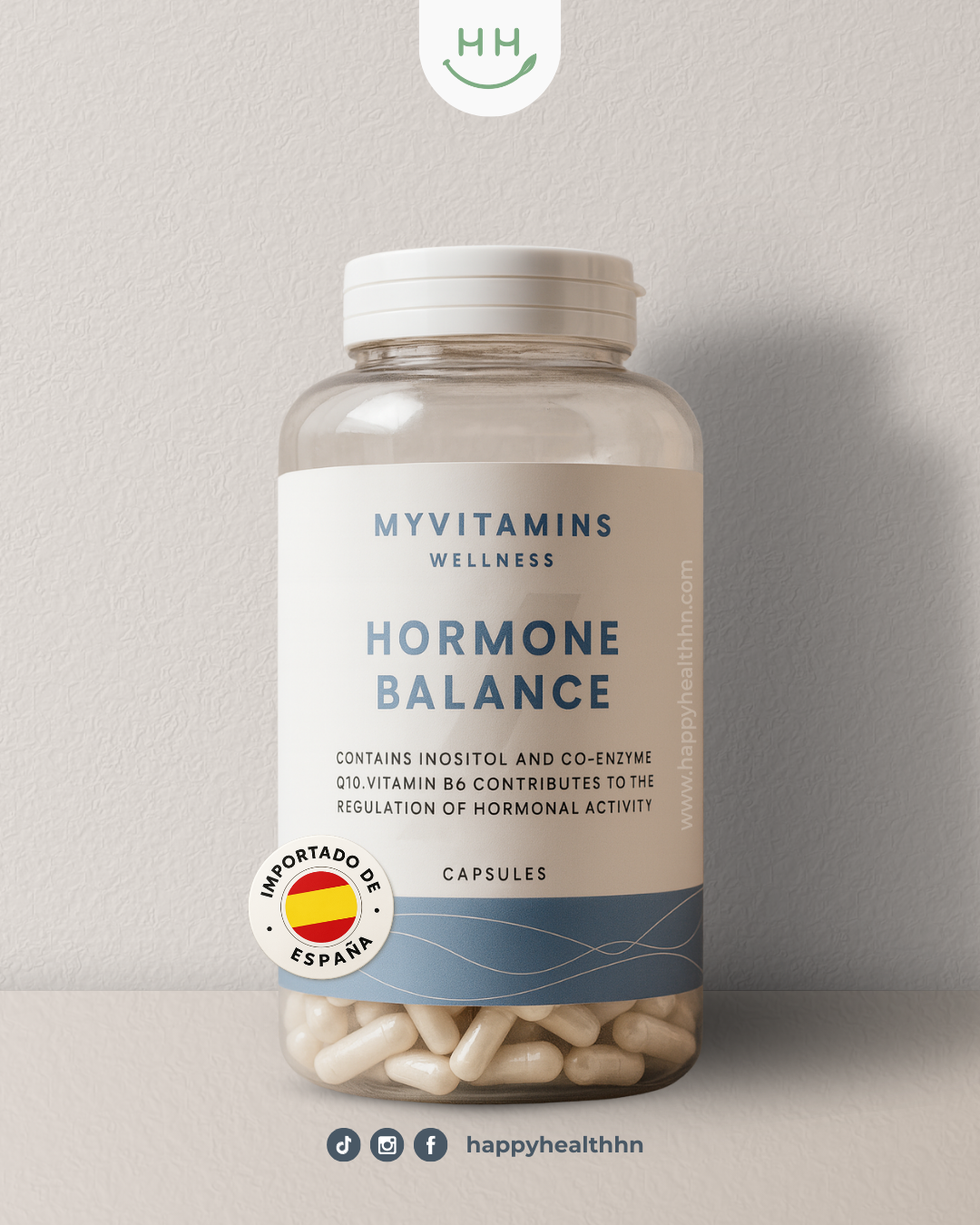 Suplemento MyVitamins Equilibrio Hormonal para ciclos irregulares menopausia SPM natural