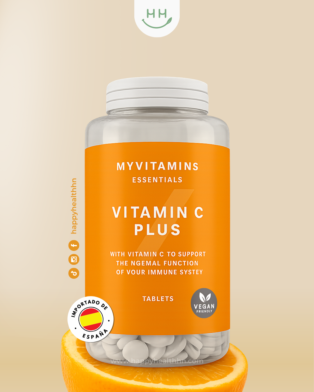 Suplemento MyVitamins Vitamina C Plus con rosa mosqueta acerola para sistema inmune colágeno