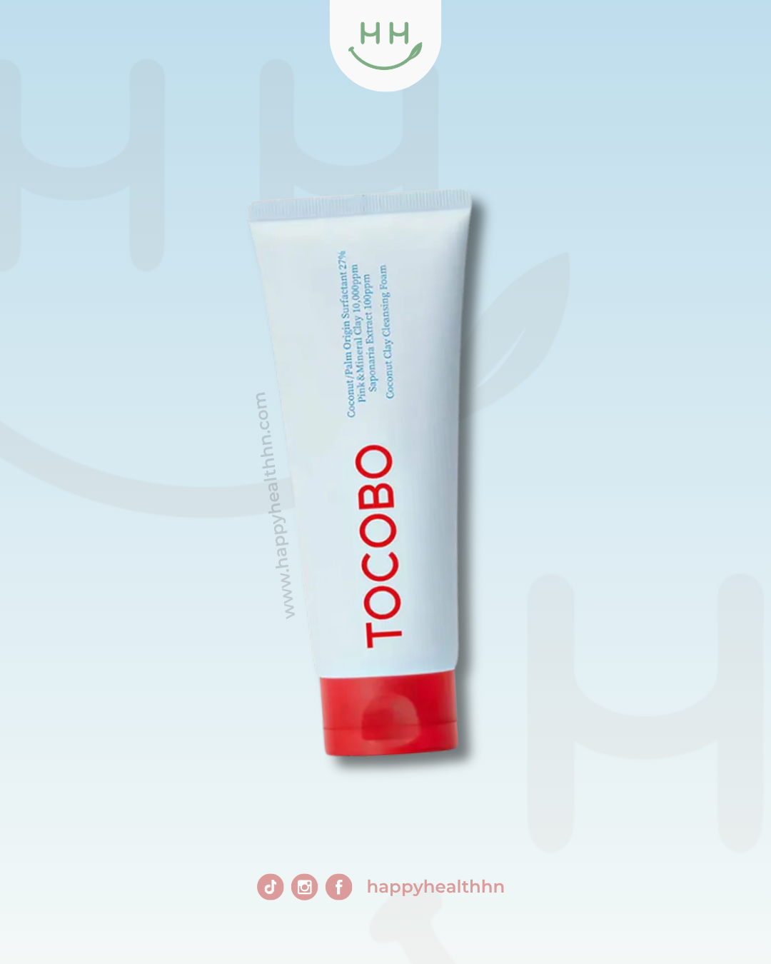 TOCOBO Coconut Clay Cleansing Foam 150ml arcilla bentonita calamina coco micro-burbujas