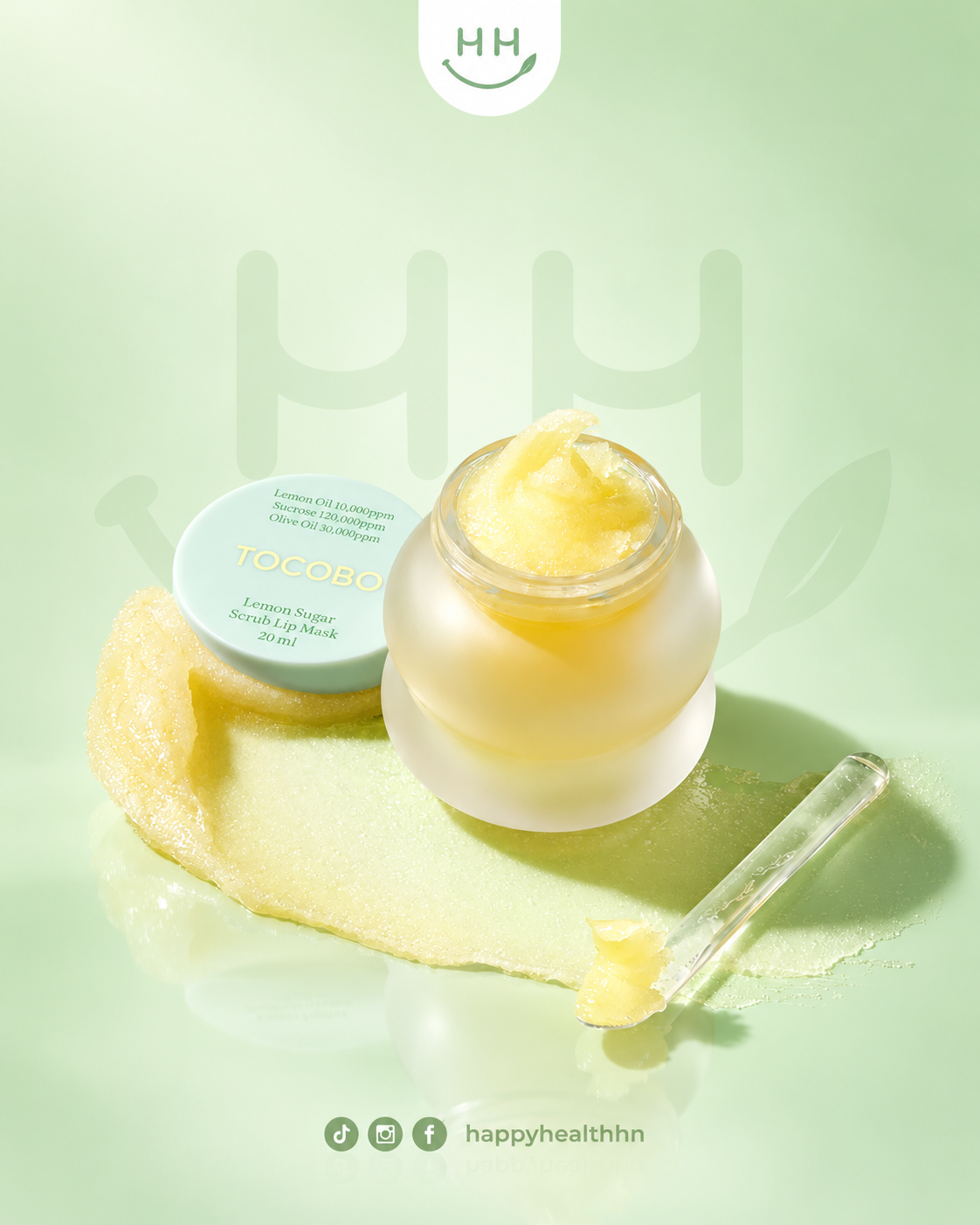 TOCOBO Lemon Sugar Scrub Lip Mask 20ml exfoliante labial azucar limon K-Beauty